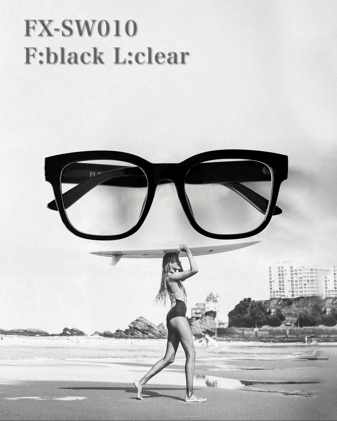 4colors】square wide clear sunglasses | FLEX公式ショップ