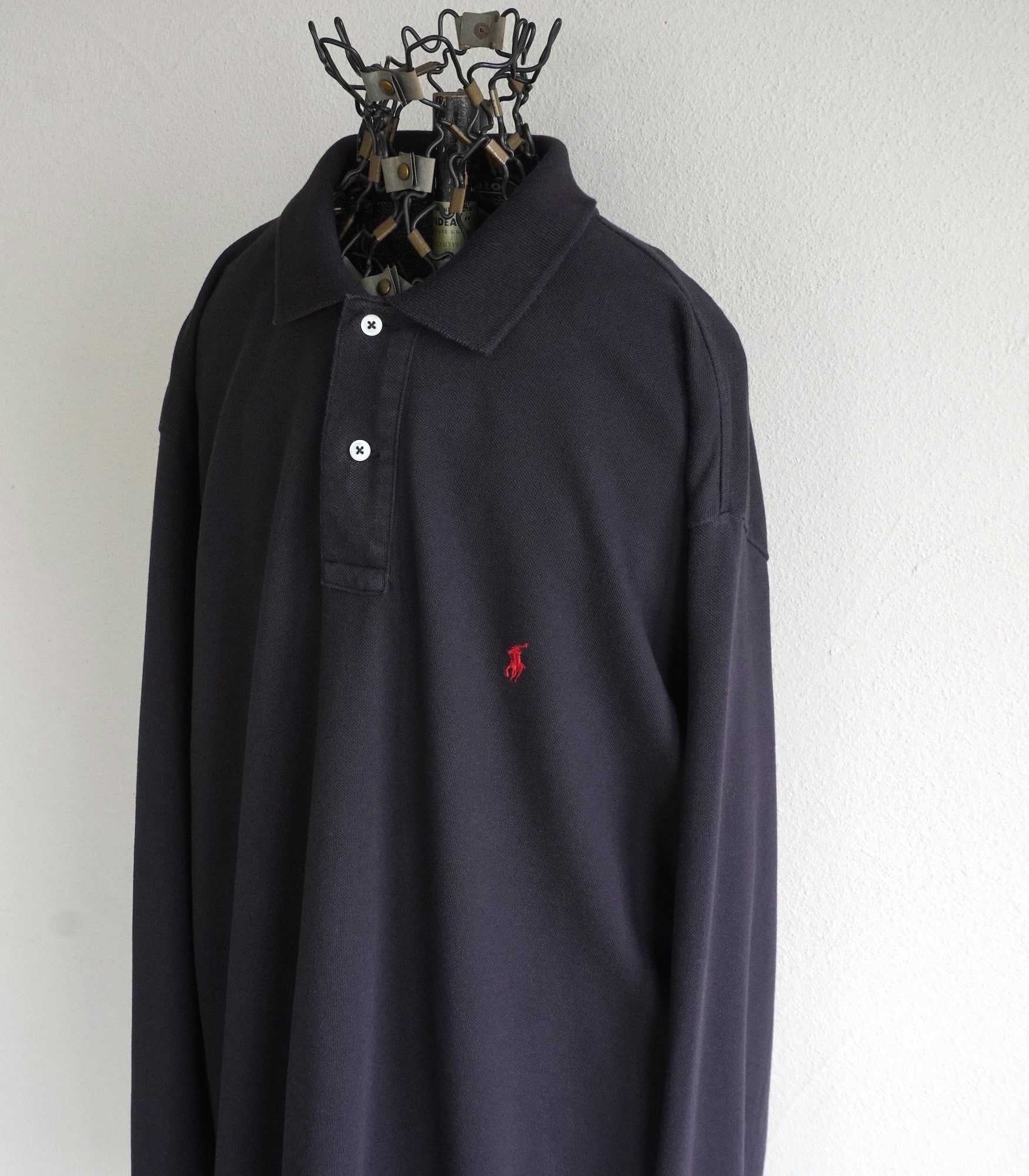 1990's〜2000's [Polo by Ralph Lauren] L/S ポロシャツ ブラック 表記