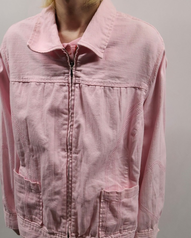 coloring zip up denim jacket