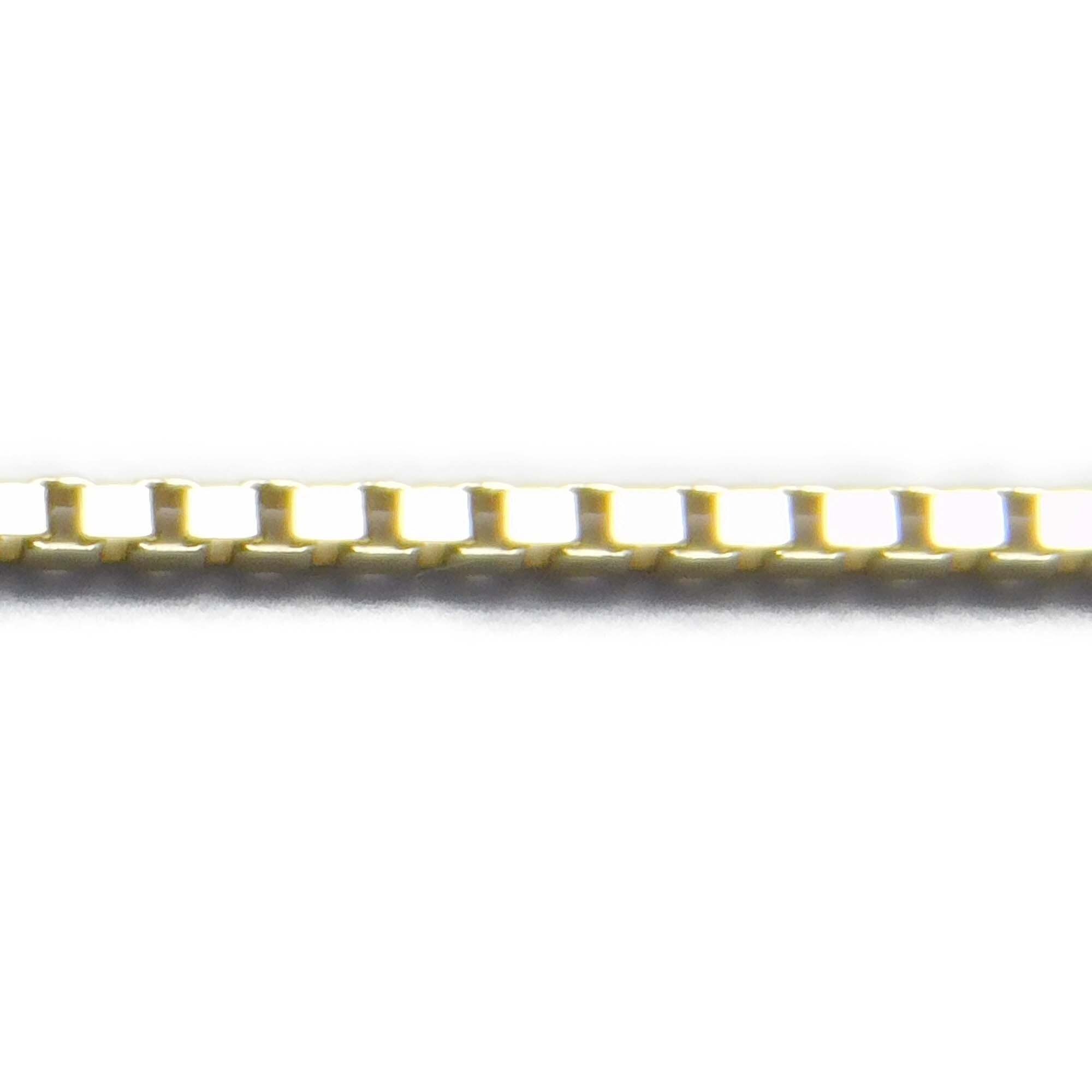14K 0.8mm Box Chain (16インチ) | BELIEVER JEWELRY