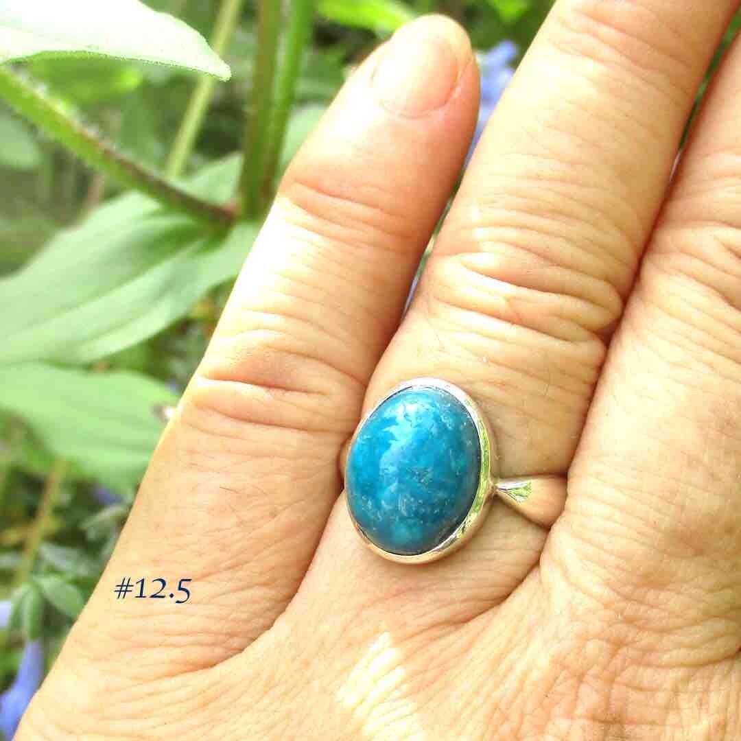 【Sv925】*青い宝石*　カバンサイトリング 12.5号　〜インド産〜　再販　2023年新商品