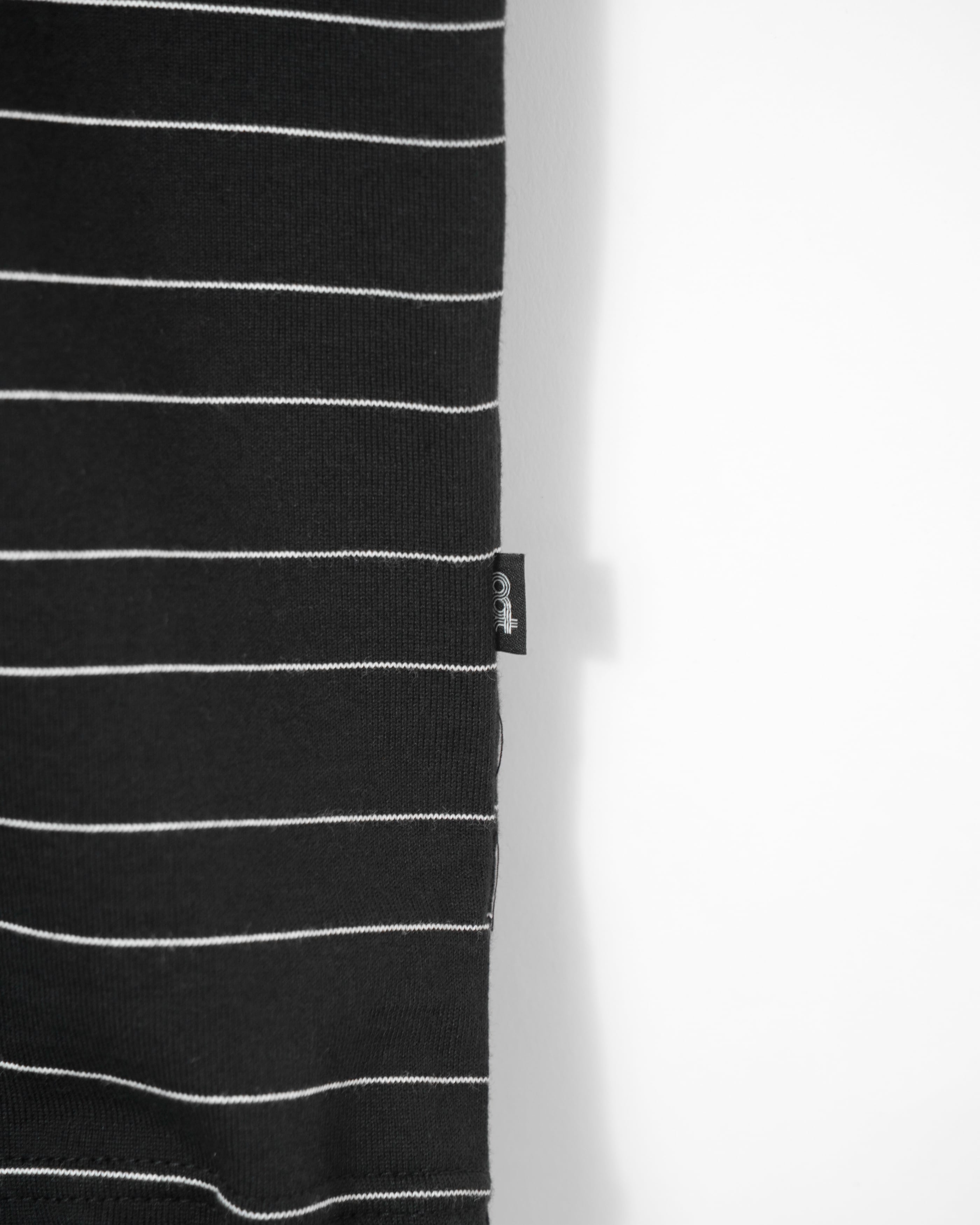 OPTSTUFF] CLASSIC BORDER DRAWSTRING T-SHIRT (BLACK) | OPTSTUFF