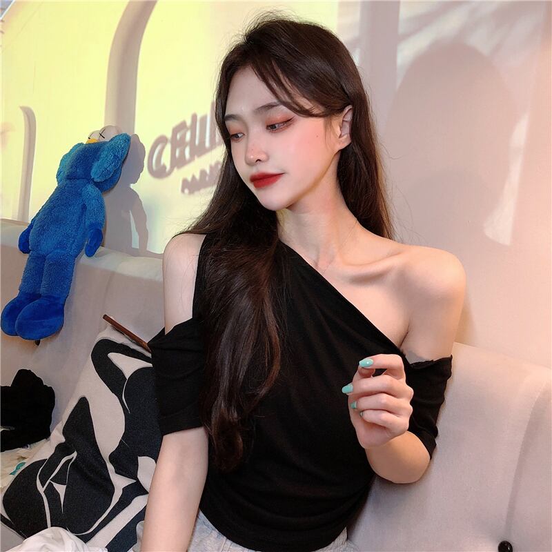 Tシャツ レディースサマースタイルウェストトップス 大人ガーリー スウィート キュート カジュアル 夏物 オフショルダー YY-ファッション92239821699