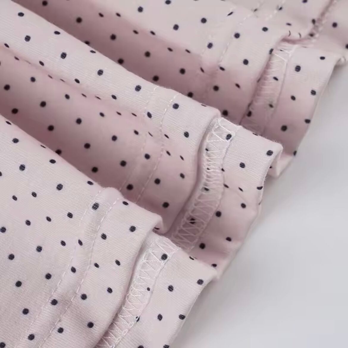 polka dot ribbon one shoulder tops