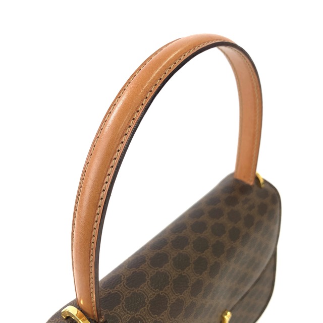 CELINE セリーヌ　マカダム　ホースシュー　ロゴ　トップハンドル　2way　ショルダーバッグ　ブラウン　vintage　ヴィンテージ　オールドセリーヌ　2wap24