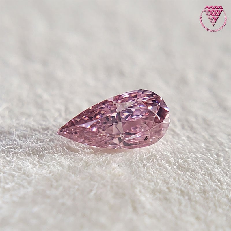 0.078ct VS-1 天然ピンクダイヤFANCY INTENSE PINK+apple-en.jp