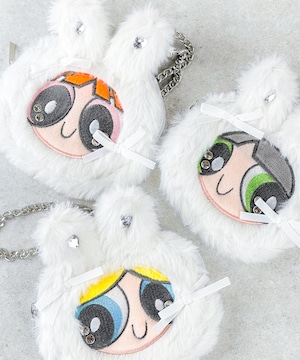F268040_The Powerpuff Girls×Flapper ホワイトうさみみポーチ