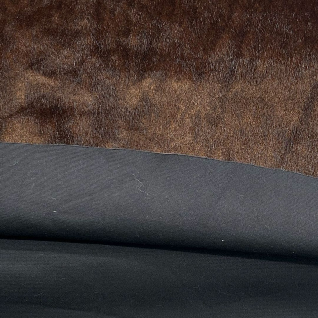 ★NY982◆3.7m◆ラスト1点!アクリルポリエステルベアエコファー生地◆こげ茶