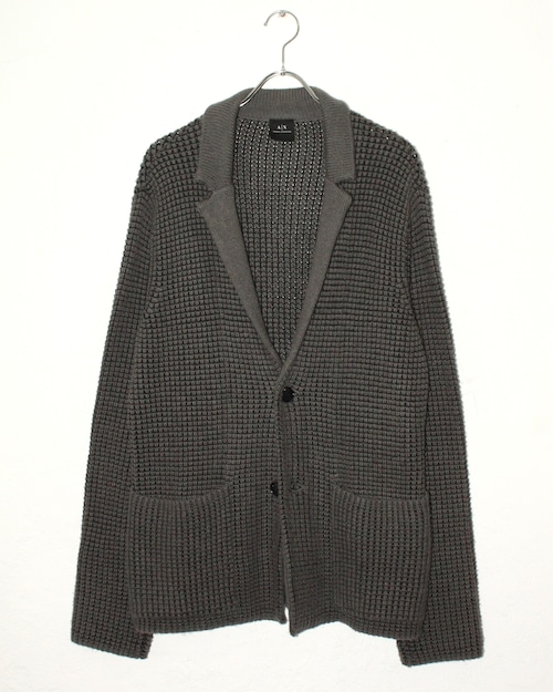 2018AW ARMANI EXCHANGE Low-Gauge Waffle Knit Jacket