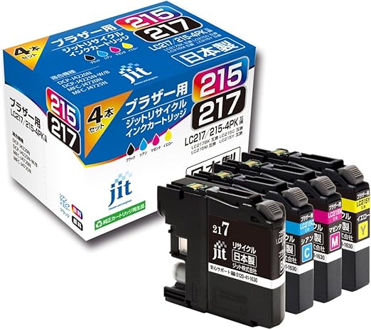 YUKI様　対応 Amazon.co.jp限定】ジット ブラザー(brother) LC217/215-4PK 対応 4色