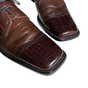 STACY ADAMS embossed swithing leather shoes