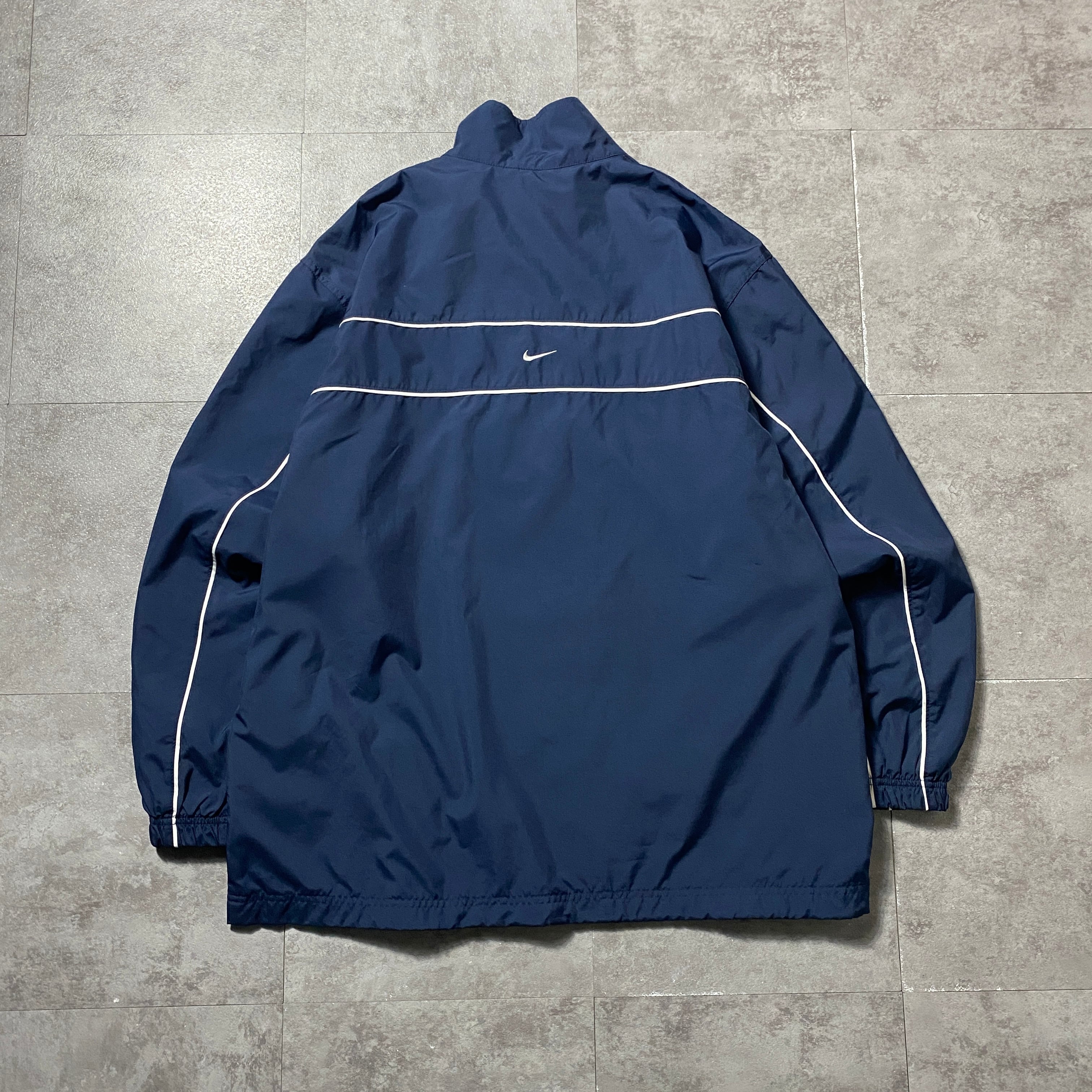ナイキ　日本製　トラックジャケット　スウッシュ刺繍　紺タグ　ネイビー　S NIKE（ナイキ） 80s 紺タグ ヴィンテージ トラックジャケット S