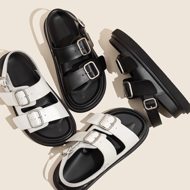 ダブルベルト サンダル /2color 3412546