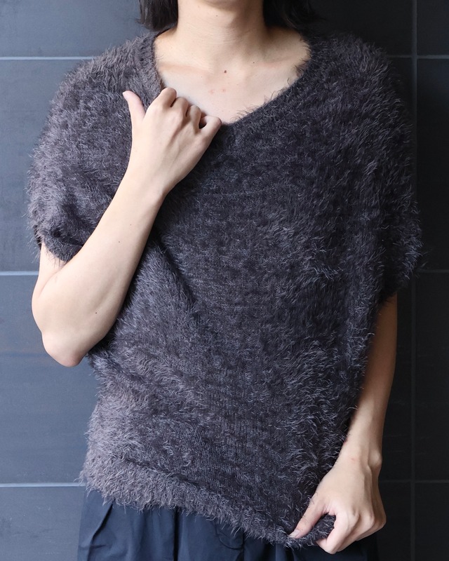 shaggy knit vest