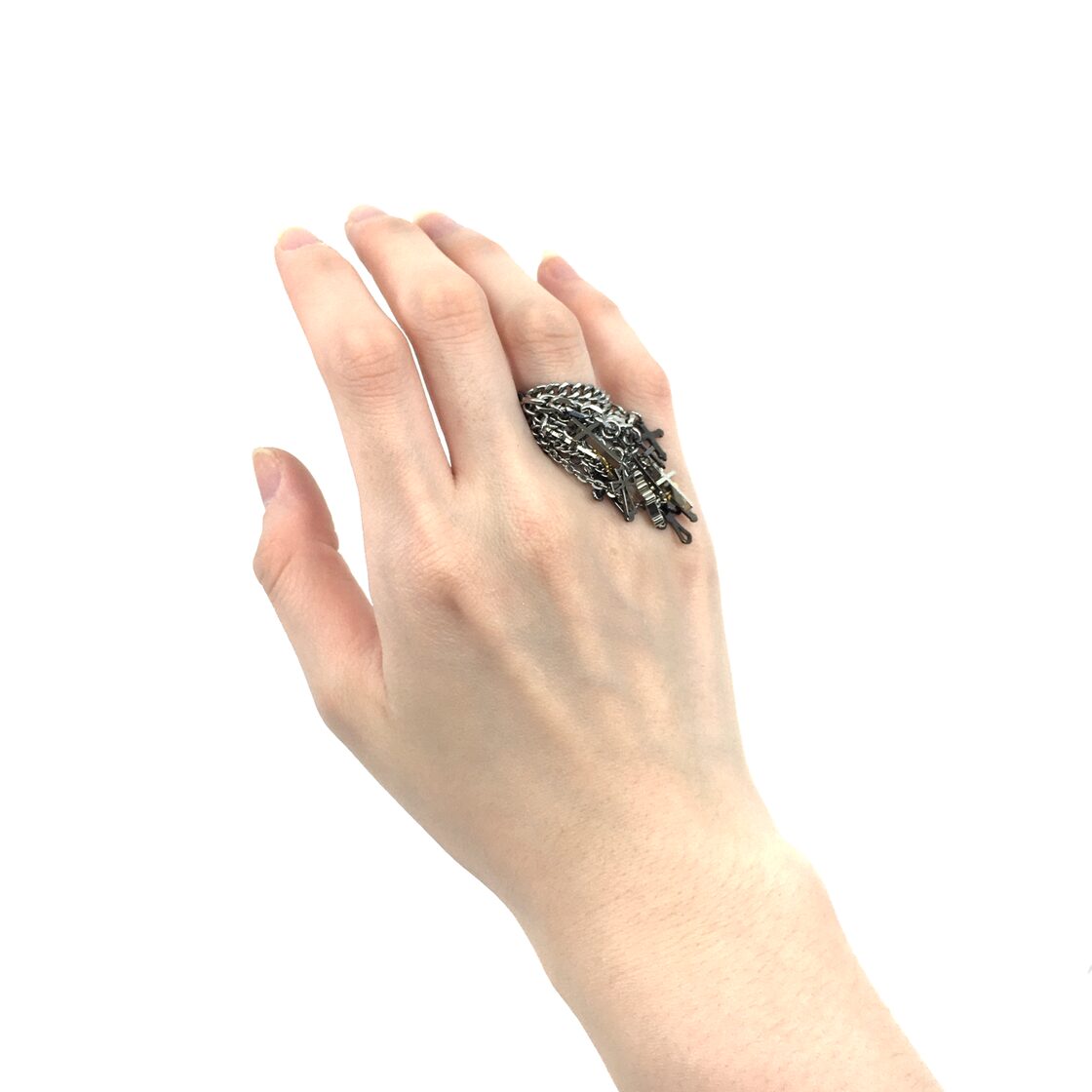  FLASH別注gunda ガンダ　FRINGE SKULL RING gunda（ガンダ） 指輪 リング gunda/ガンダ/STEALTH MICROS RING