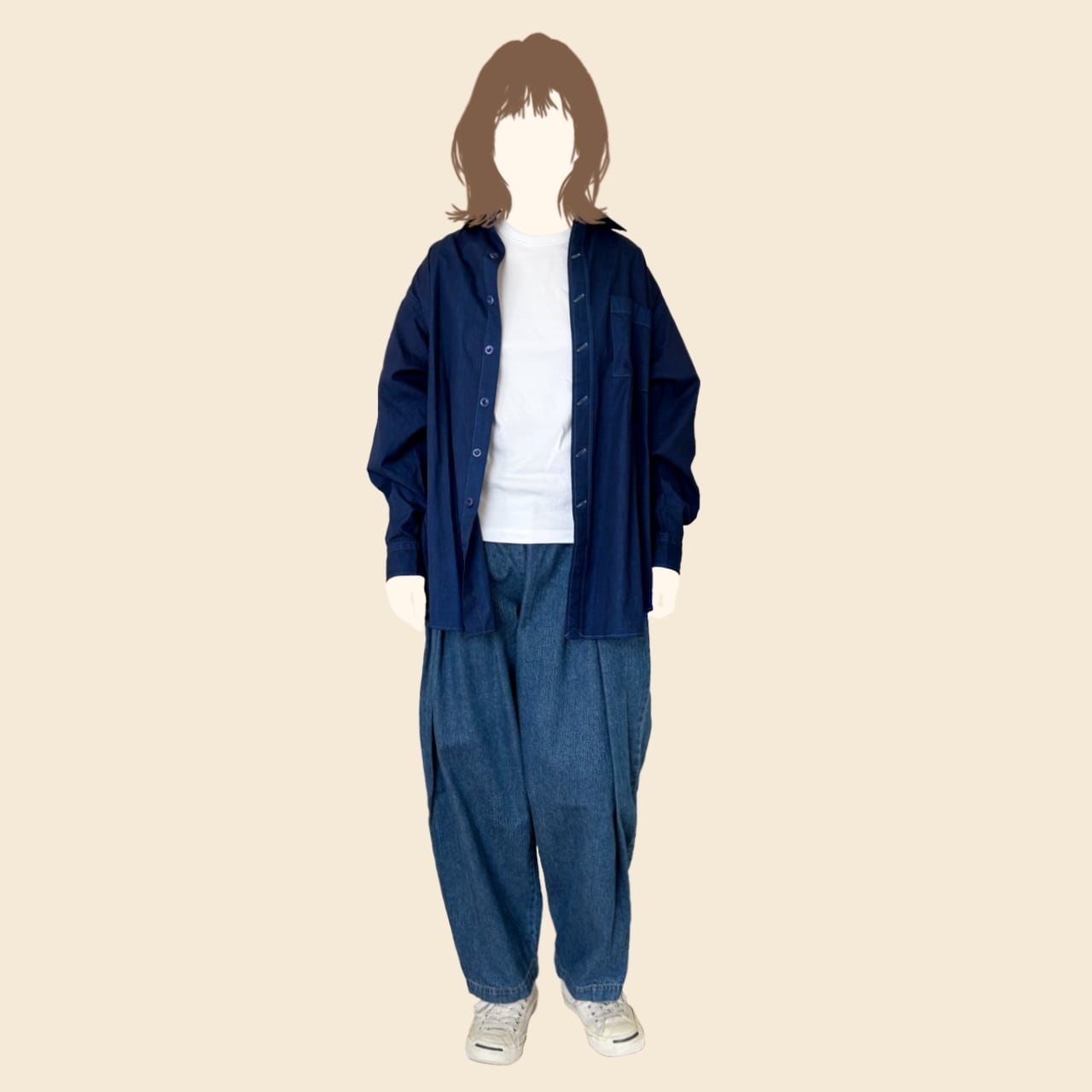 RELAX FIT by SUPERMARKET / Denim Beachpants USED WASH - デニム