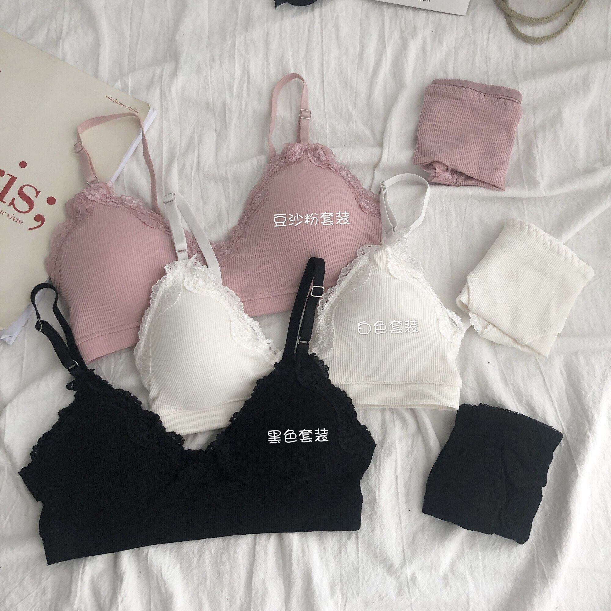 レースソリッド カラーリング ブラ セット 大人ガーリー スウィート キュート カジュアル 指輪 ソリッドカラー YY-ファッション44582172925