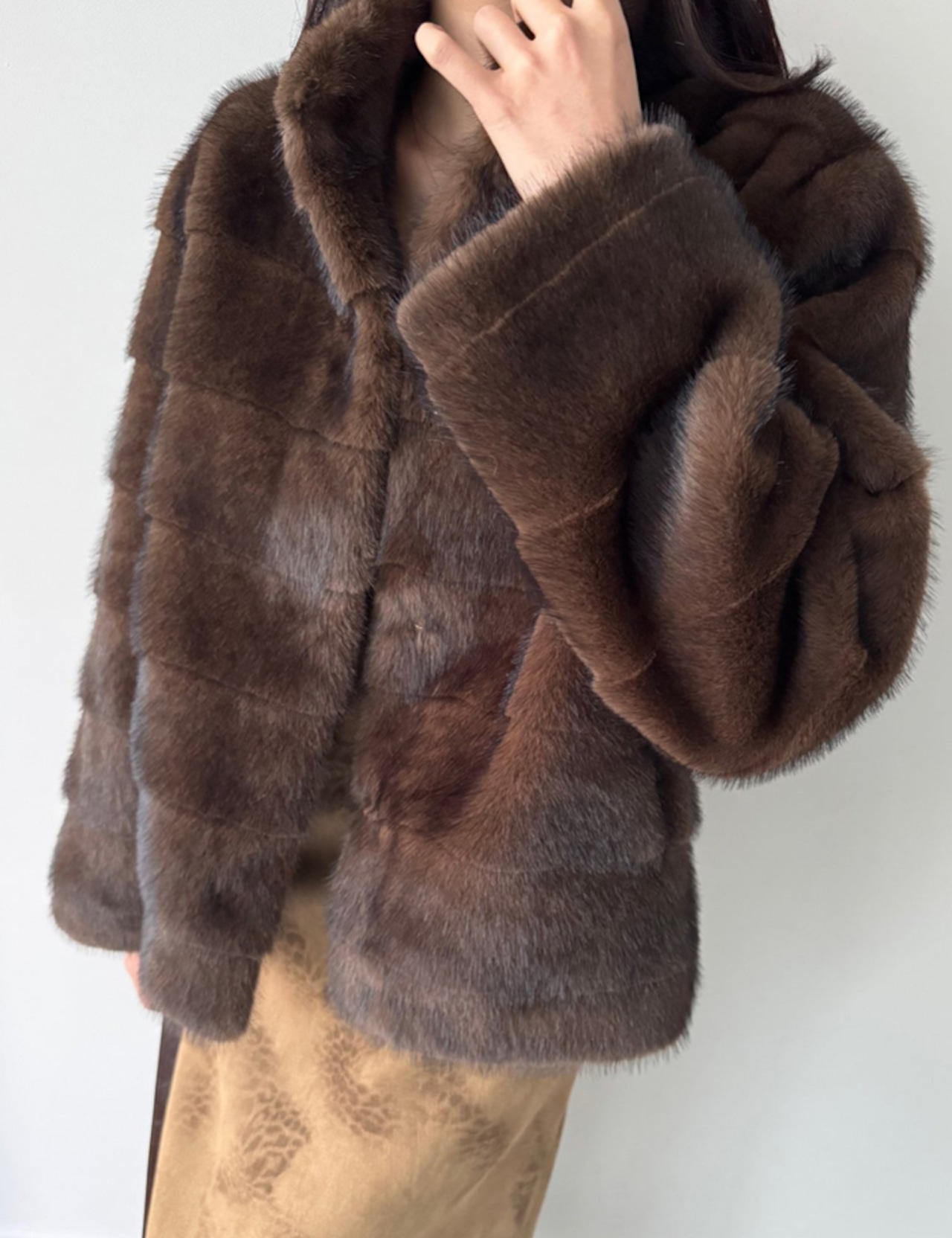 【新作5%OFF・3日間】Premium vegan-Fur Bambi Coat_2colors