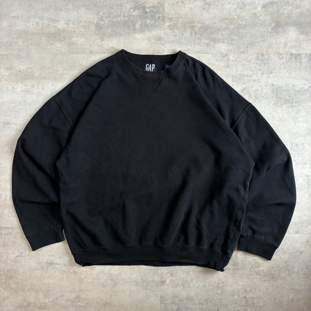OLD GAP 90s ブラックボディ 前Vスウェット XL No.1396