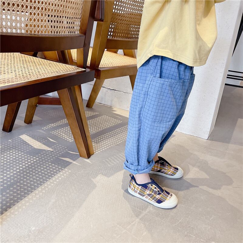 【即納】ぽわんシルエットのグラフチェックパンツ｜海外子供服｜韓国子供服