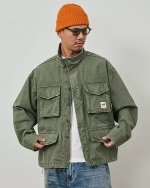 Stand Collar Multi-Pocket Jacket 　x00837