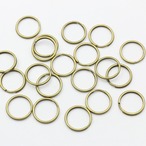 二重キーリング金具 20mm アンティークゴールド 20個 a696