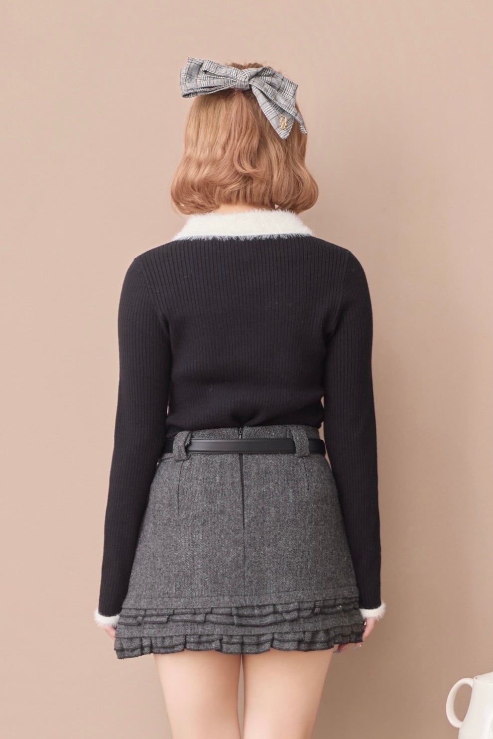 DR check ribbon barrette | Désir et Raison