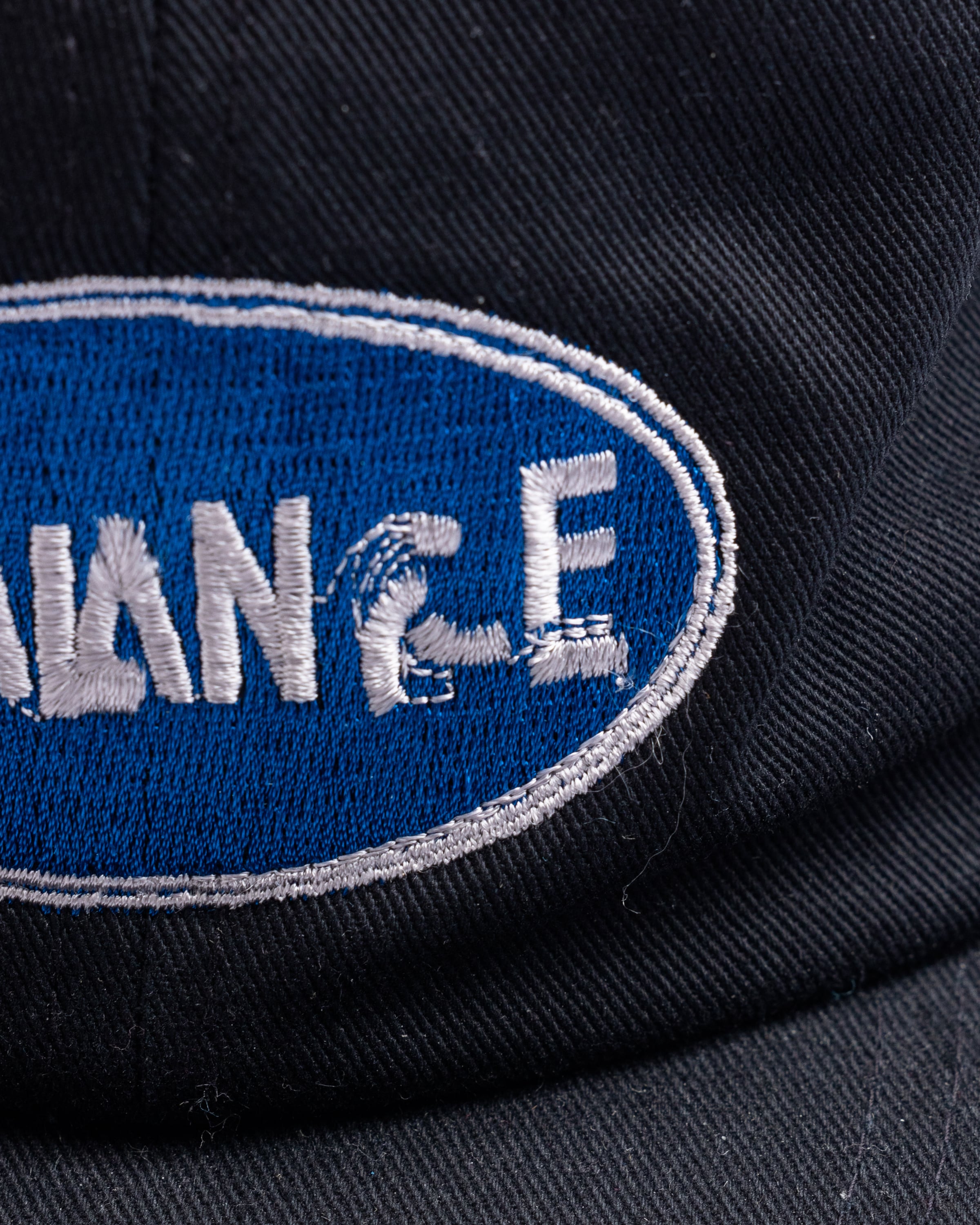 ANACHRONORM/アナクロノーム GLITCH EMBROIDERY CAP SILVER BLACK