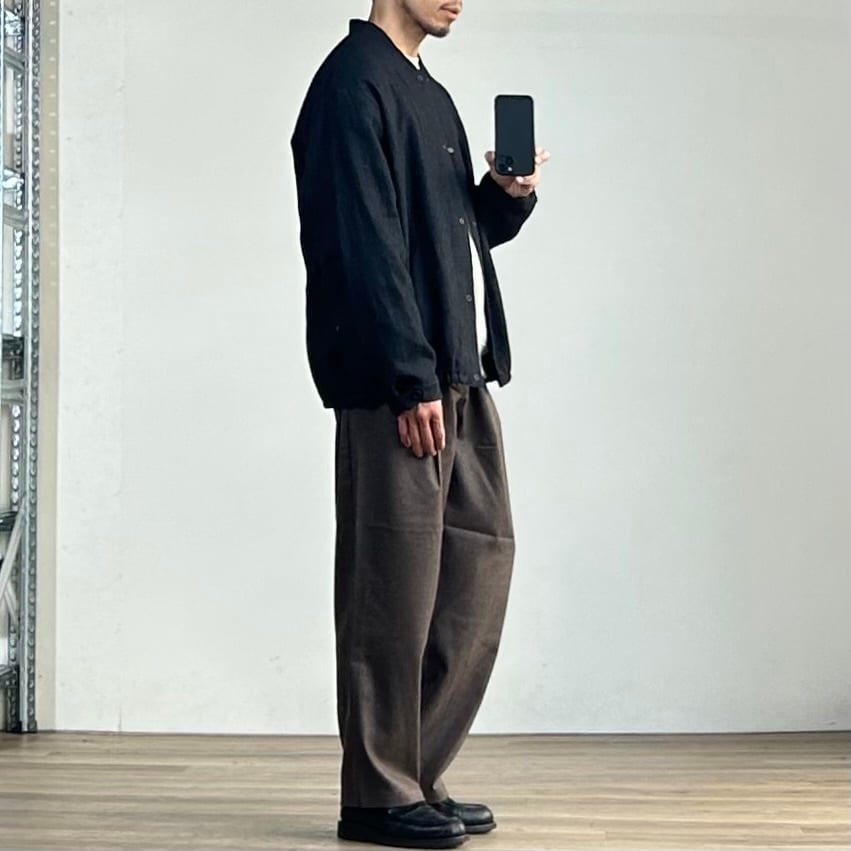 25AW》【STILL BY HAND】WOOL SAXONY WIDE EASY SLACKS スティルバイ
