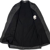 PAPAS パパス 裏カシミヤ100%(ニット地) ステンカラーコート 50/L/ブラック