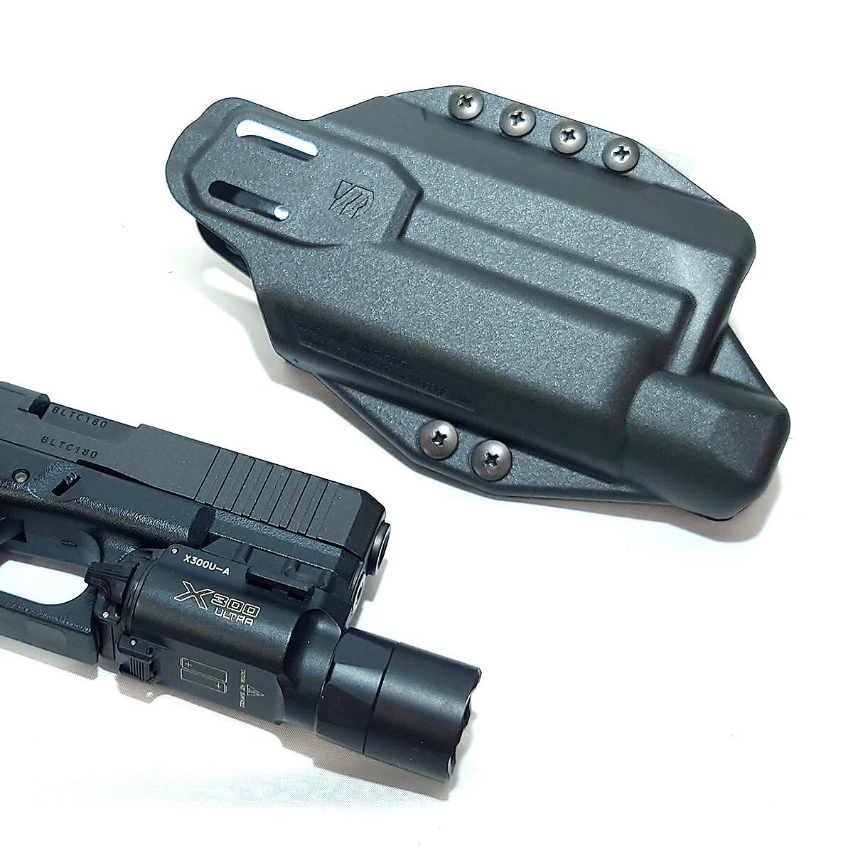 416200BK Stache IWB ベースホルスター GLOCK17/19/22 X300 左右両用