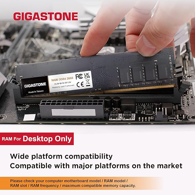 メモリ DDR4】GIGASTONE 16GBx2枚 (32GB Kit) DDR4 2666MHz (2400MHz