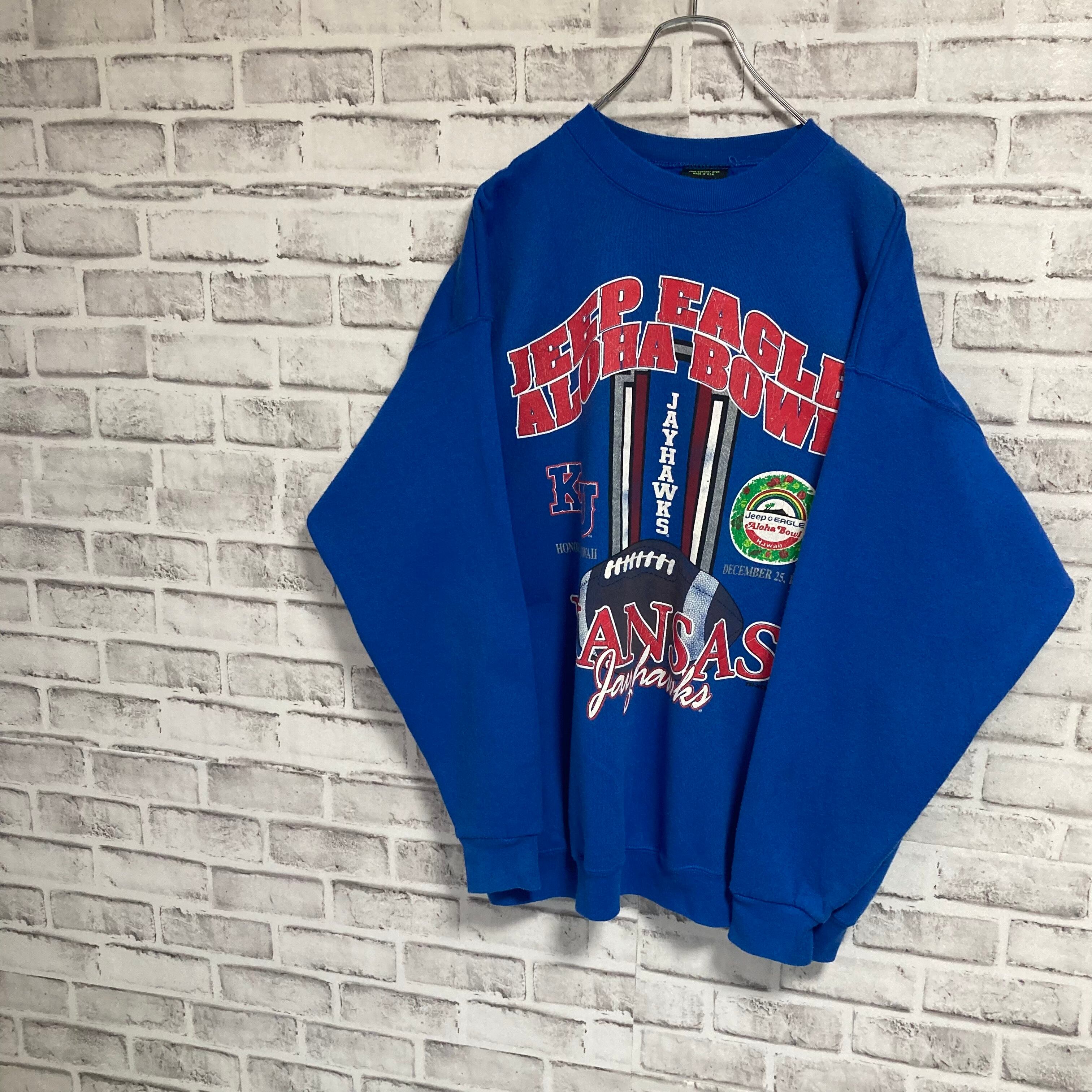 T.S.I 】L/S Sweat XL Made in USA 90s “ALOHA BOWL KANSAS OF ...