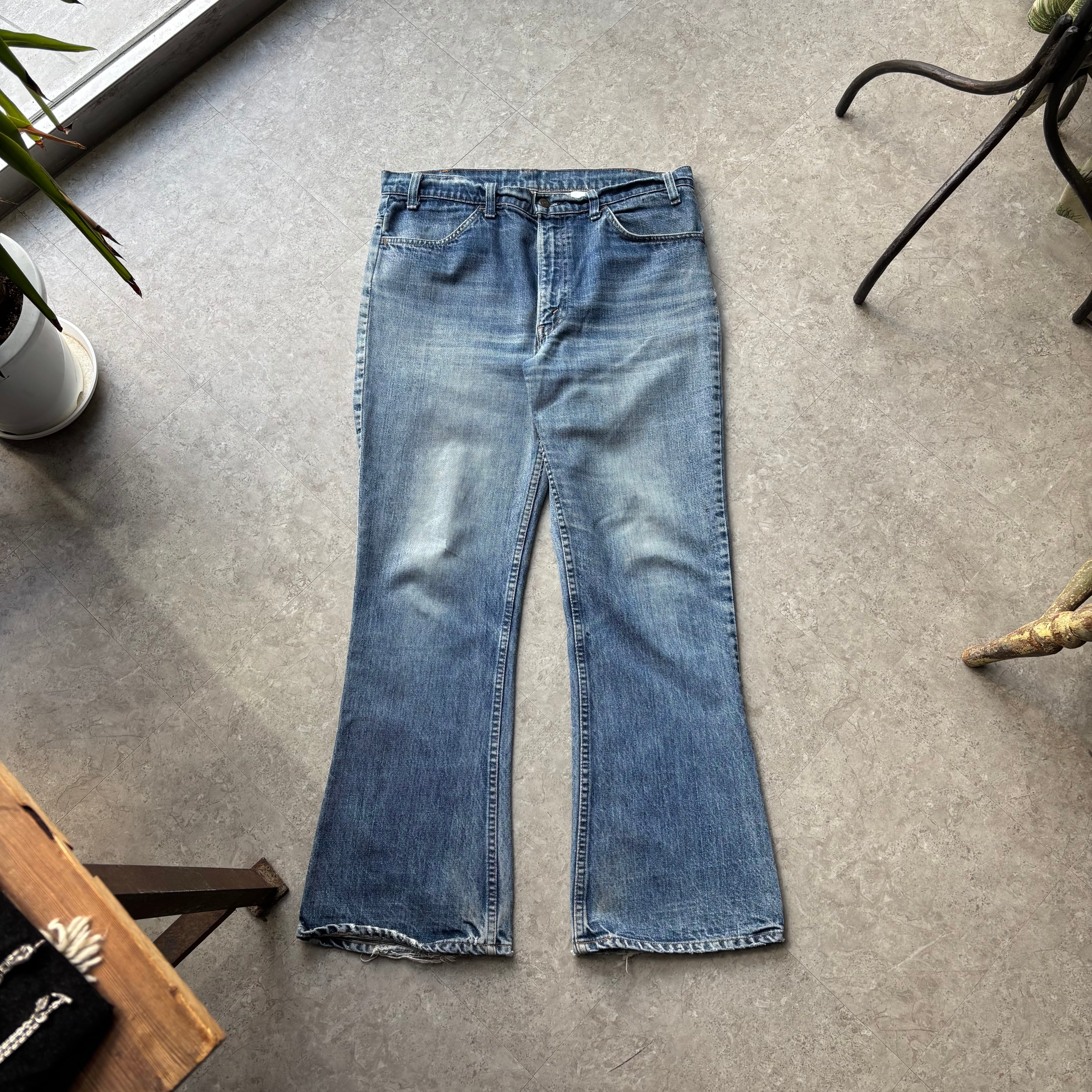 70s Levi's 646 "36×32" denim flare pants【仙台店】