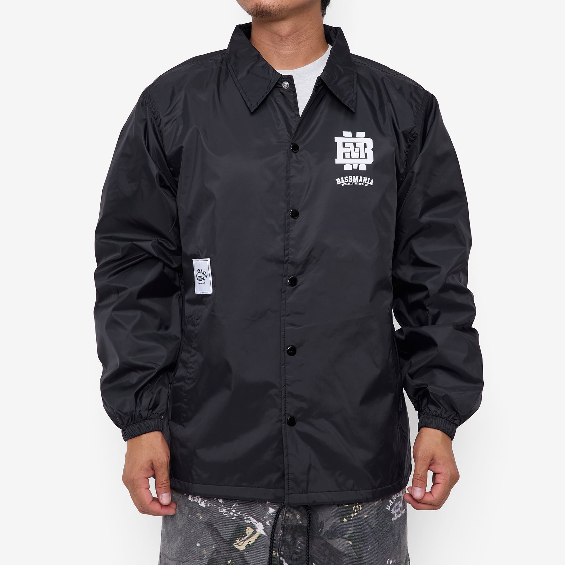 DeepRangebybassmania】 BM Logo Nylon Coach Jacket［BLK
