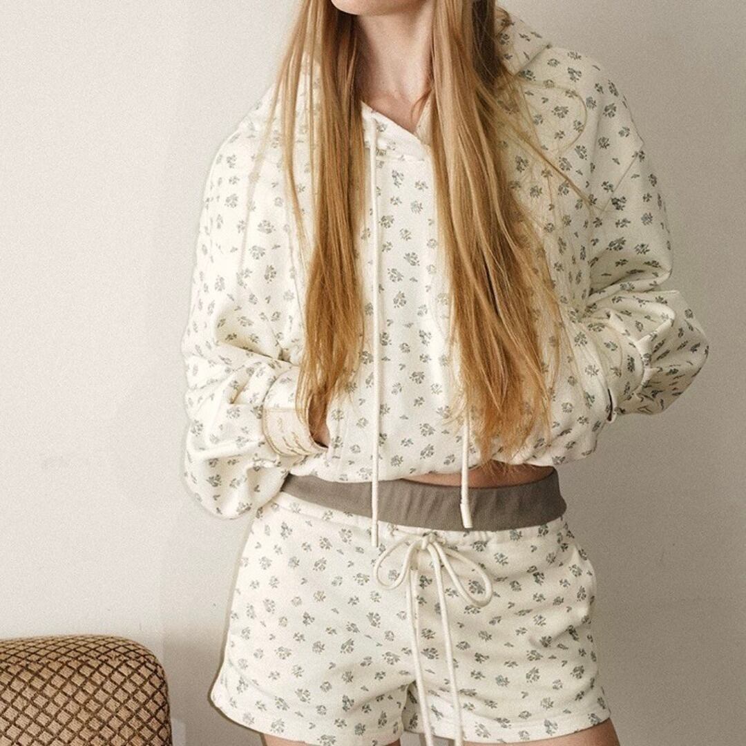 LaceMade フレンチ フラワー かぎ編み ショート丈 カーディガン ニット