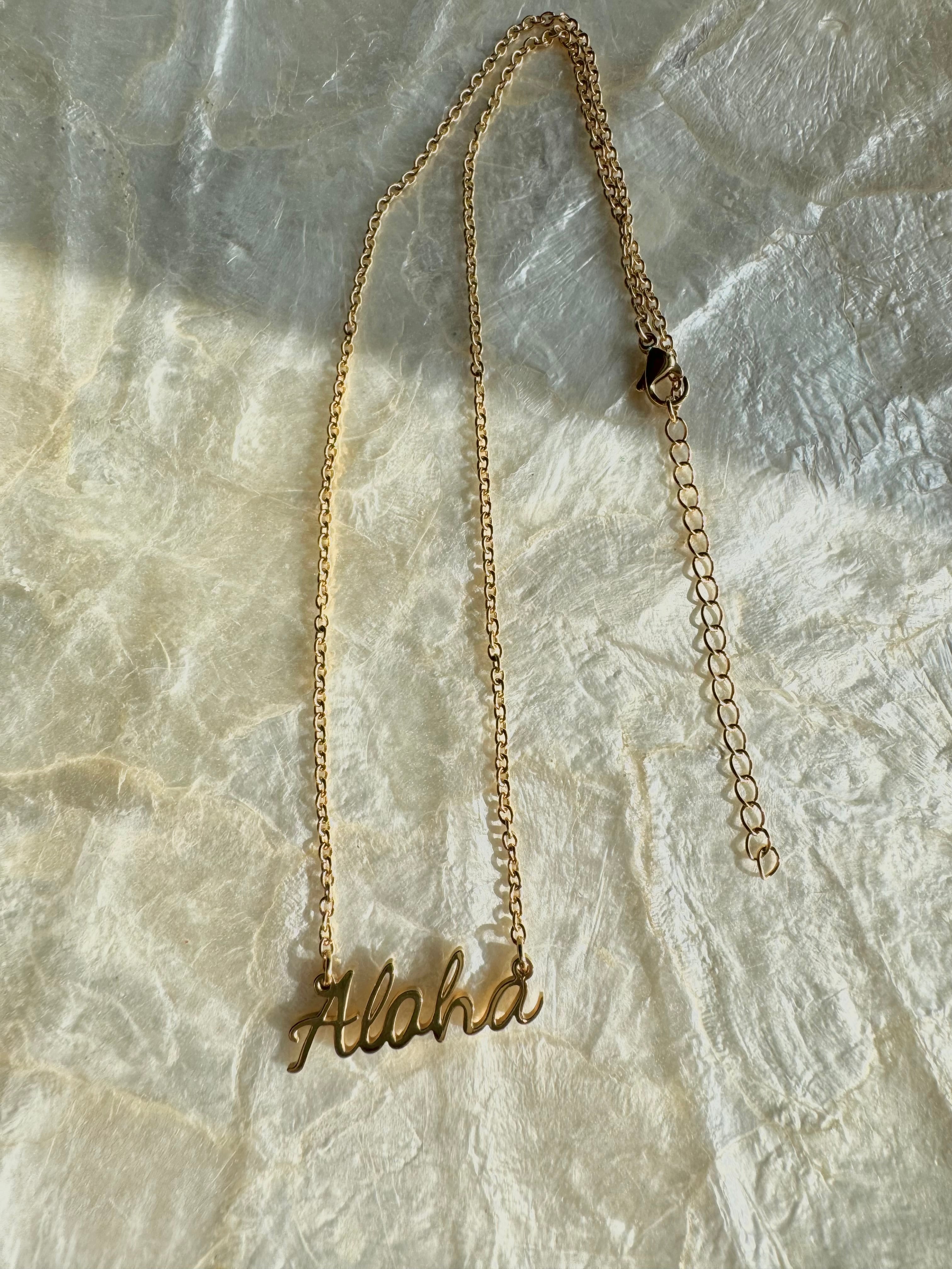 Hawaiian aloha necklace(ハワイアンアロハネックレス) | Manoalino
