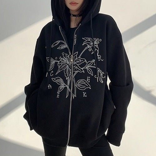 graphic design zip hoodie / l0159