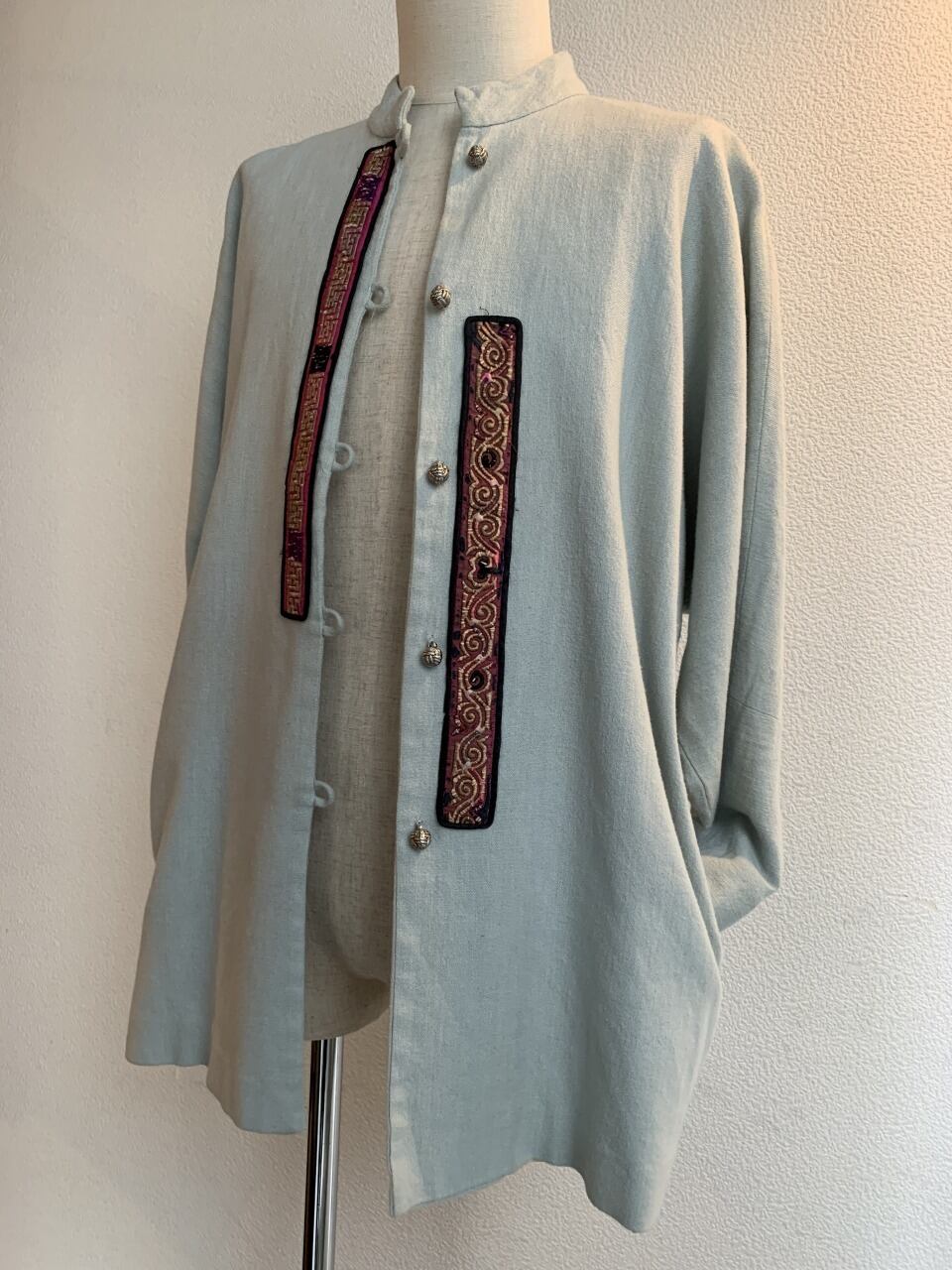 Embroidery Stand Collar Jacket