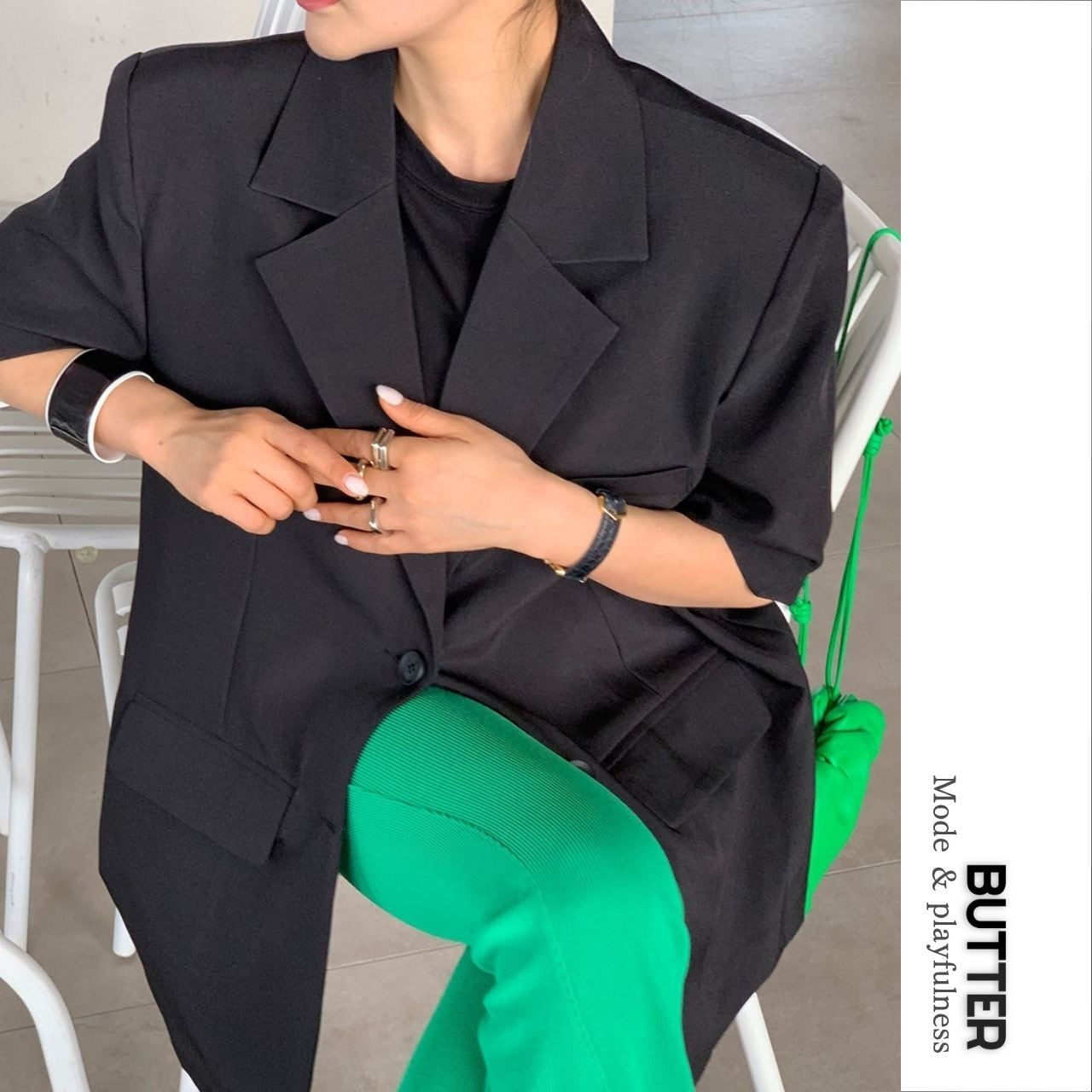 Short Sleeve Tailored Jacket 00830