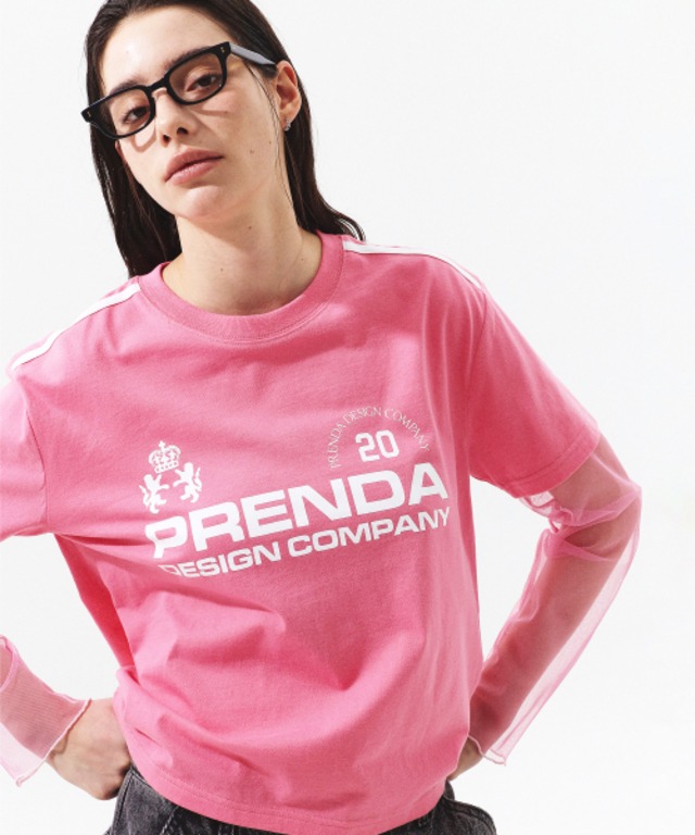 [PRENDA] PDC UNIFORM SEE THROUGH LAYERED SLEEVE PINK