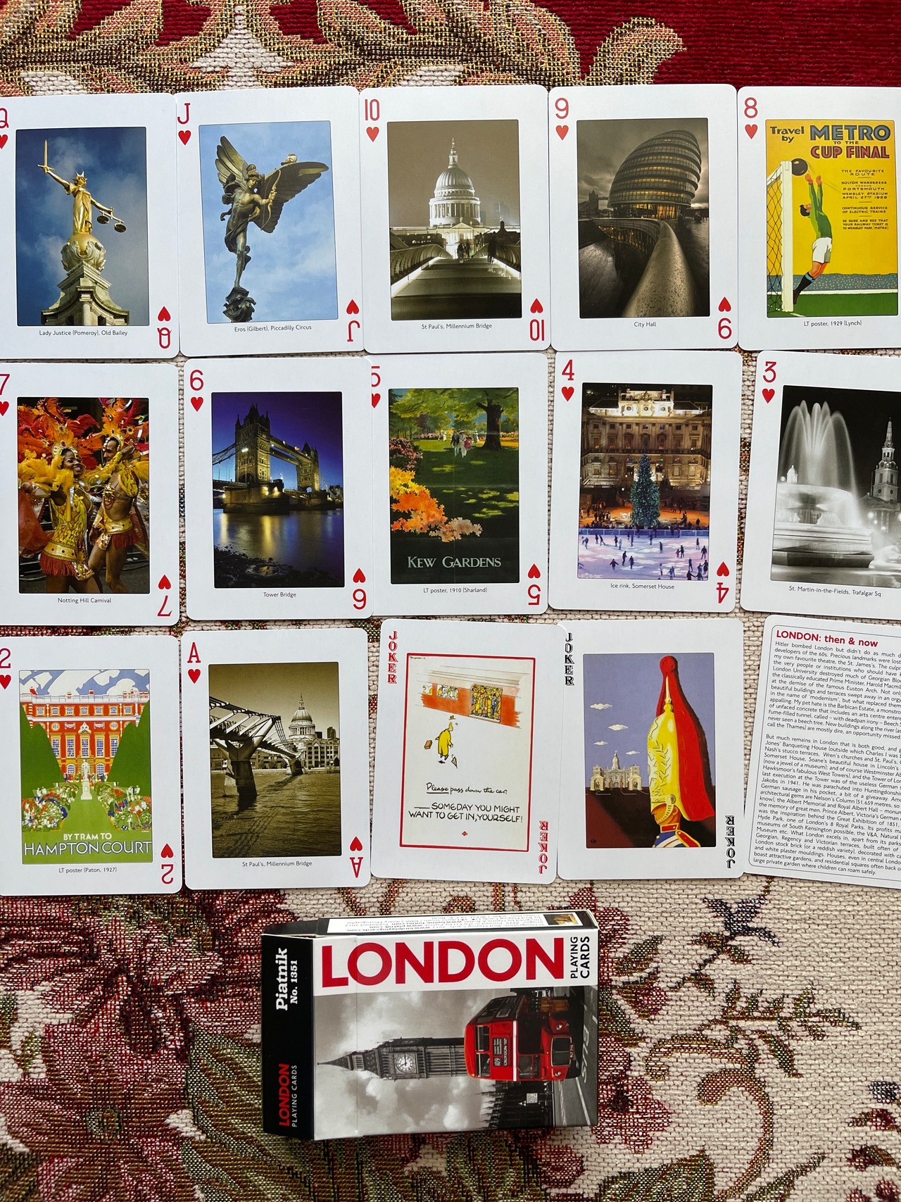 『ロンドン絵柄』トランプ London map Playing Cards イギリス製の画像05