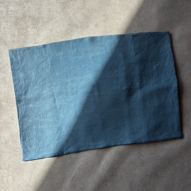 藍染 枕カバー まくら リネン100% color_志摩ブルー[三重県] 藍の乾燥葉染め
