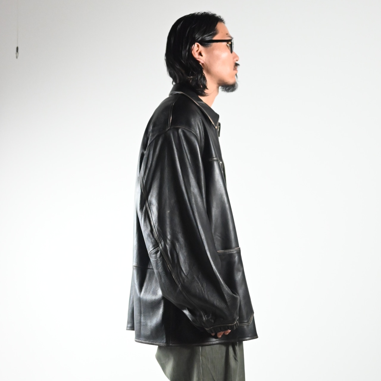 barbell object(バーベルオブジェクト)leather coverallコーディネート