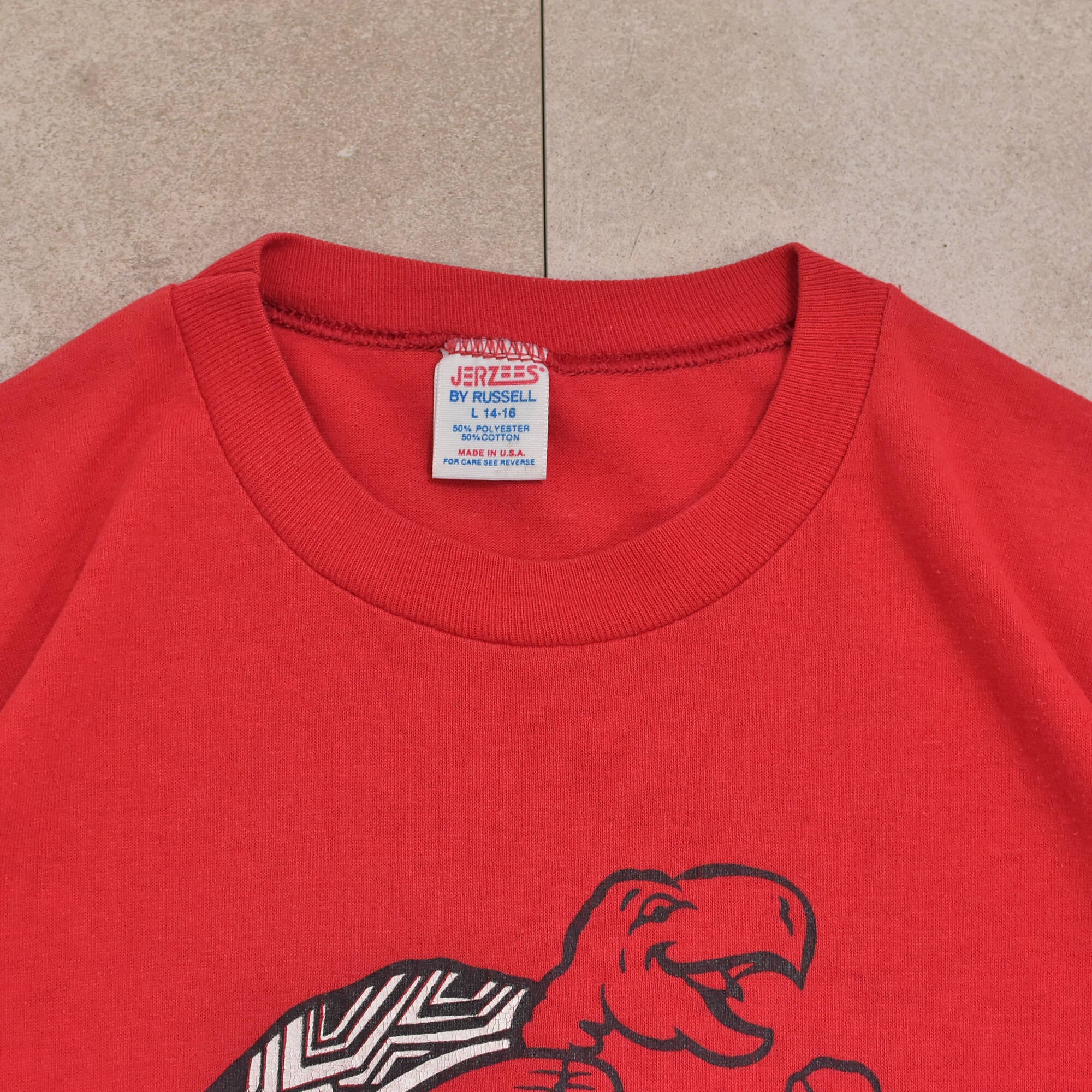 90s JERZEES USA RED WOLF tシャツ