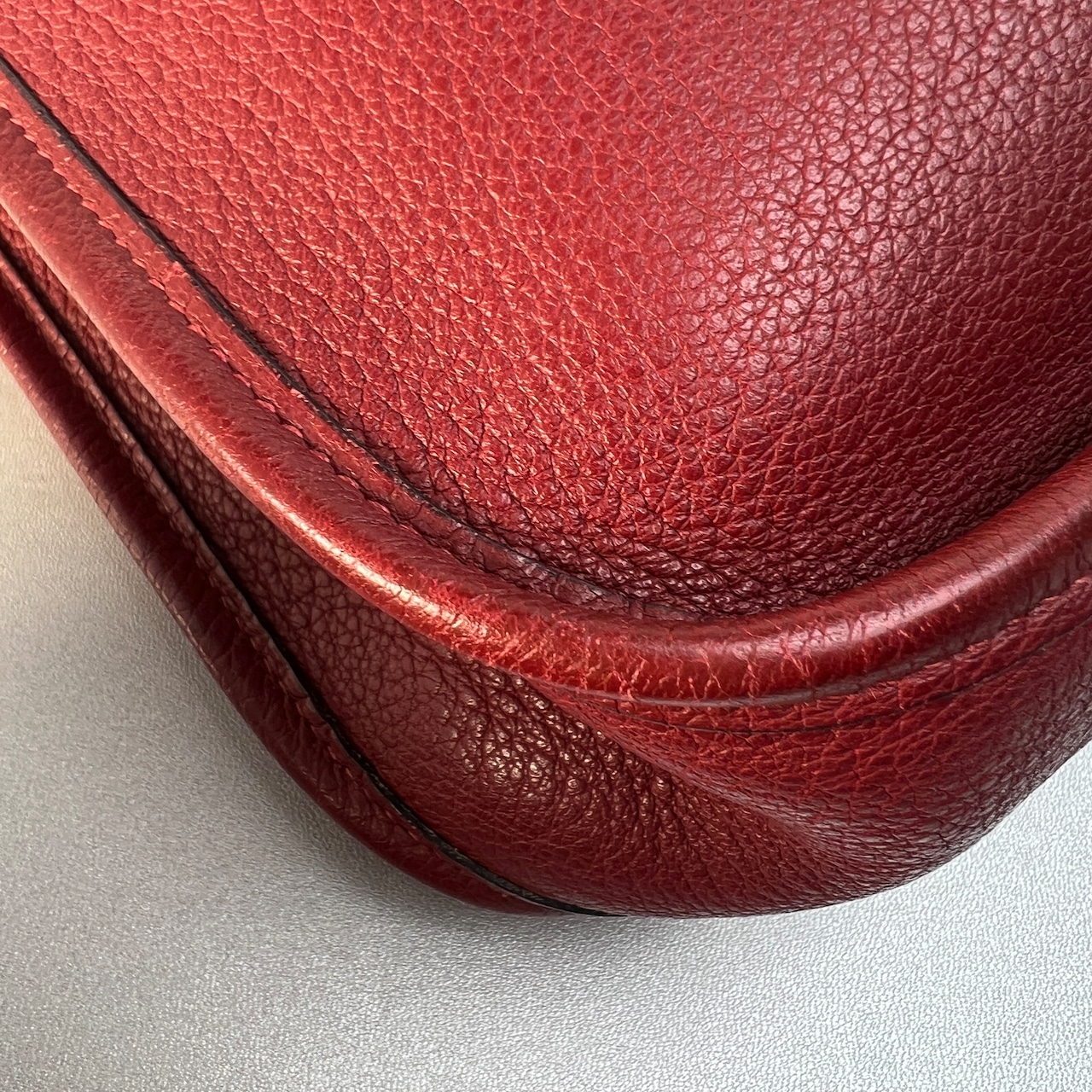 【最終処分SALE】HERMES エルメス エヴリン  レザー ショルダーバッグ レッド A-11661