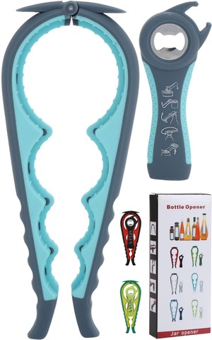 【数量限り】ダクション 瓶の蓋 オープナー 蓋開ける道具 蓋開け キャップ ペットボトル 栓抜き ボトル (ブルー)