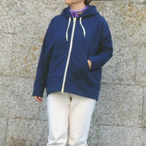 harmonie　裏起毛ダブルジップパーカー