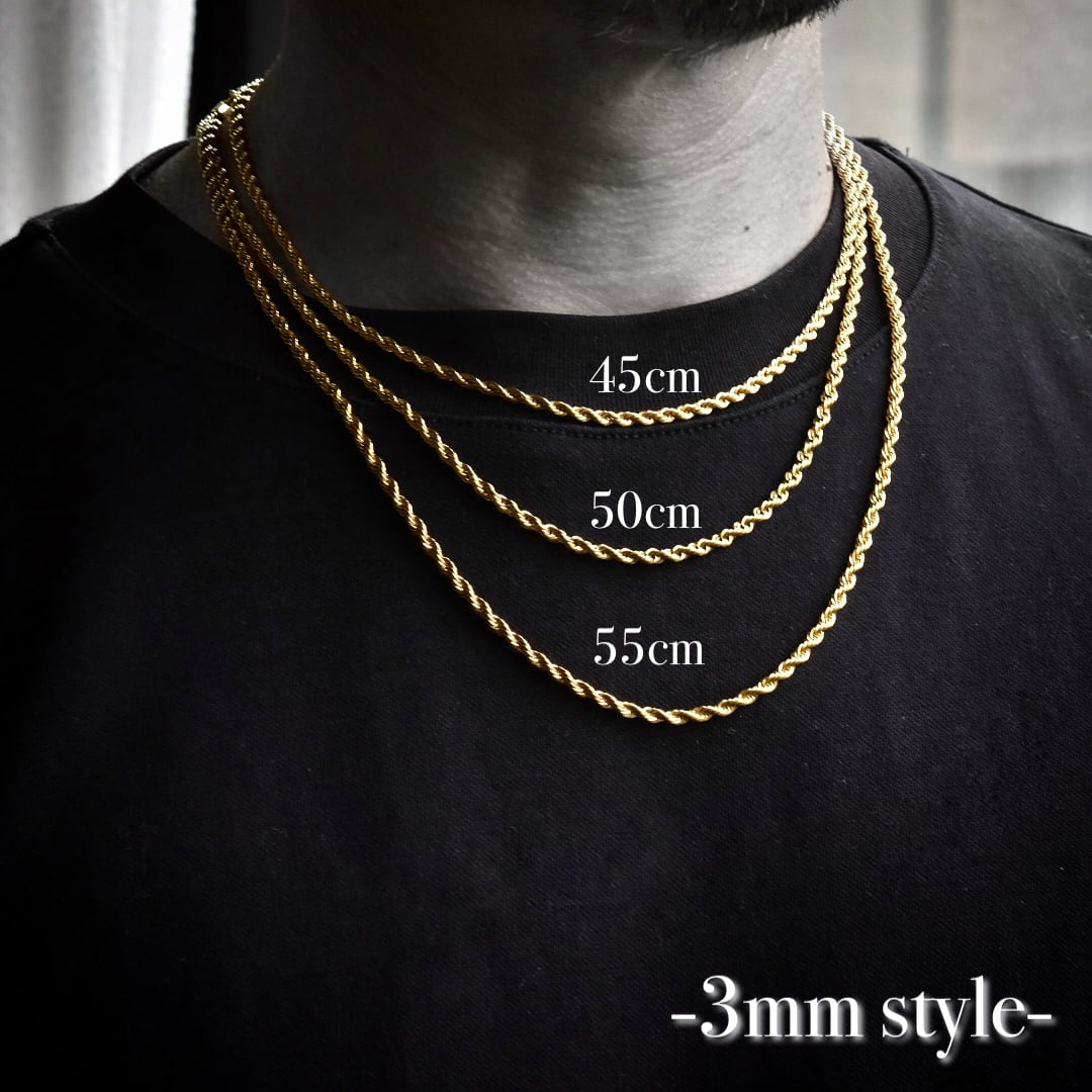 316L Rope chain necklace 【 gold 】 | ✯Lucliss Jewelry✯
