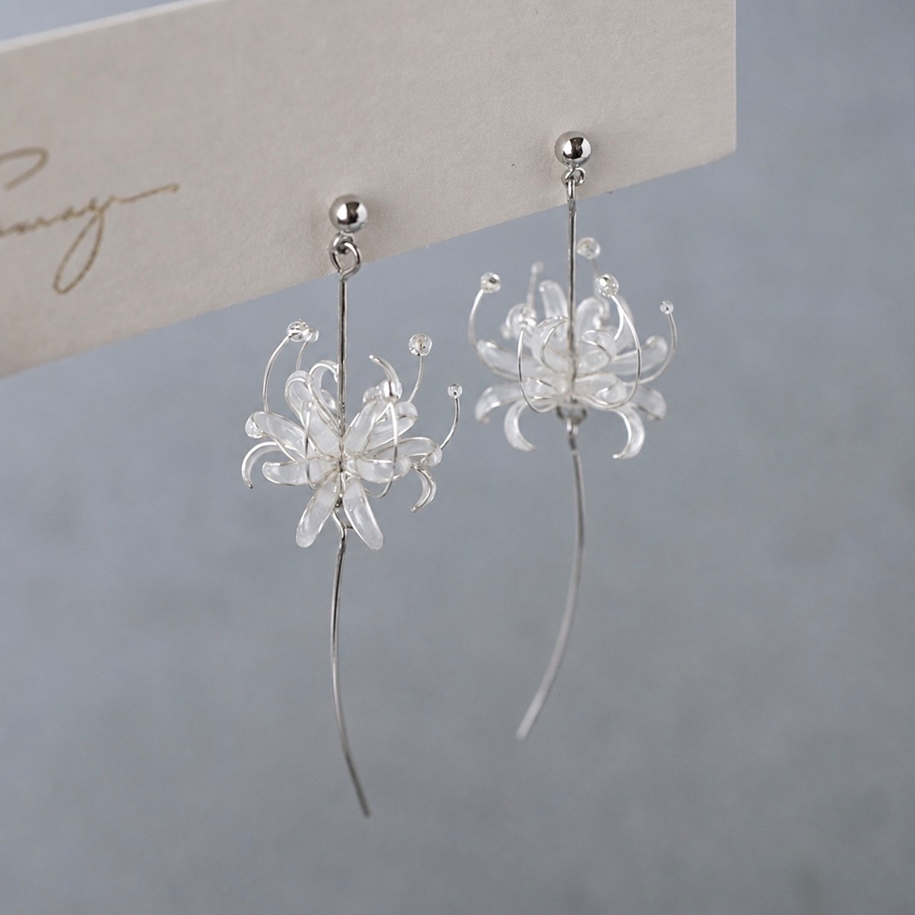 曼殊沙華 －Gold & Silver－ | Spider Lily Earrings